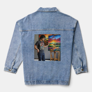 Digital Art Women's Denim Jacket Perfect Fit