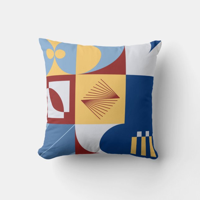Digital artwork graphic design of simple pattern m cushion (Front)