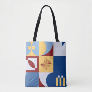 Digital artwork graphic design of simple pattern m tote bag