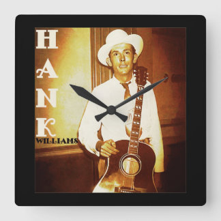 Digital Artwork Of Hank Williams Square Wall Clock