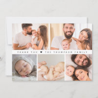 Digital Baby Shower Photo Collage Simple thank you