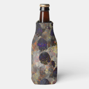 Digital background art of floral / flower pattern bottle cooler