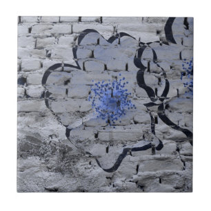 Digital background art of floral / flower pattern ceramic tile