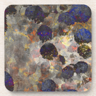 Digital background art of floral / flower pattern coaster