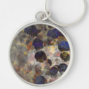 Digital background art of floral / flower pattern key ring