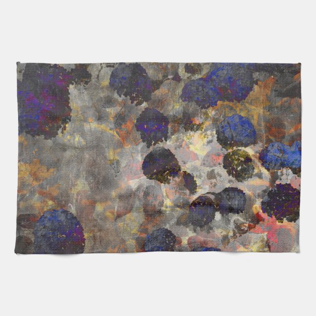 Digital background art of floral / flower pattern tea towel (Horizontal)