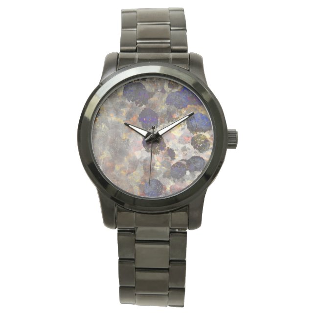 Digital background art of floral / flower pattern watch (Front)