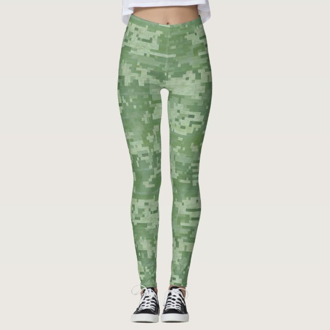 Digital Bamboo Camo Leggings (Front)
