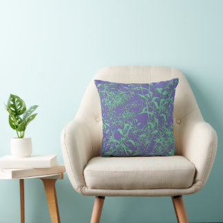 Digital Bamboo Leaves Cushion