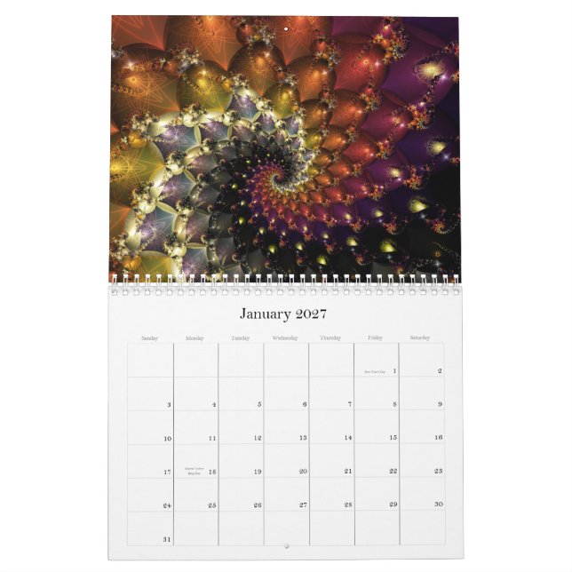 Digital Baroque 2017 Calendar (Jan 2027)