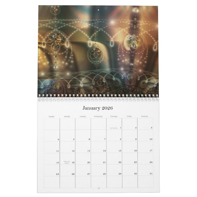 Digital Baroque 2021 Fractal Calendar (Jan 2026)