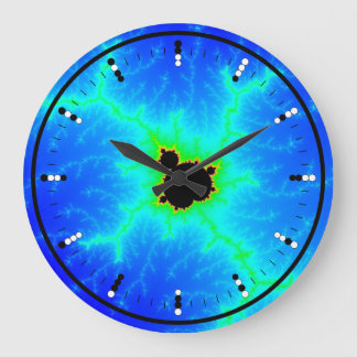 Digital (Binary) Analogue Clock w Mandelbrot