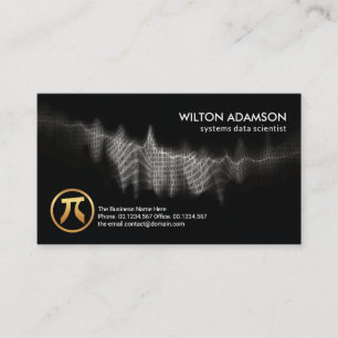Digital Binary Codes Wave Data Scientist Business Card