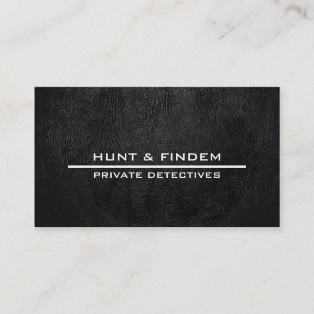 Digital Black Leather Business Card (Front)