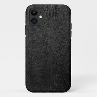 Digital Black Leather iPhone 11 Case