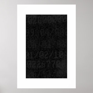 Digital Black Poster
