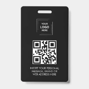 Digital Black QR Event Identity Design ID Badge