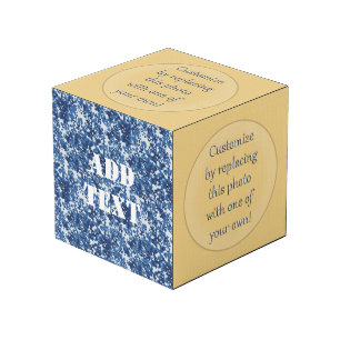 Digital Blue Military Pattern Cube