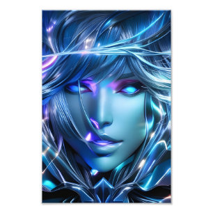 Digital Blue Photo Print
