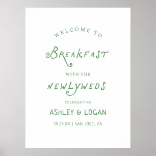 Digital Breakfast With The Newlyweds Welcome Sign