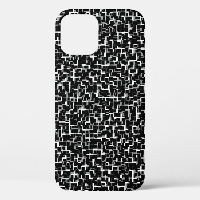 Digital Camo Black White Pattern Case-Mate iPhone Case (Back)
