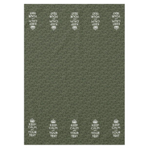 Digital Camo Keep Calm And Your Text Tablecloth