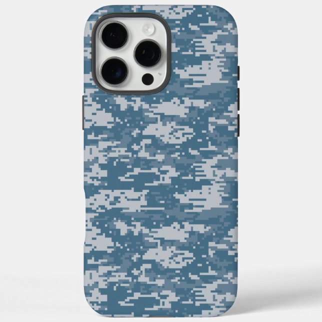 Digital Camo Navy Blue Military Camouflage Case-Mate iPhone Case (Back)