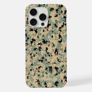 Digital Camo – Tan-Green SM camo pattern iPhone 15 Pro Max Case
