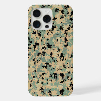 Digital Camo – Tan-Green SM camo pattern iPhone 15 Pro Max Case