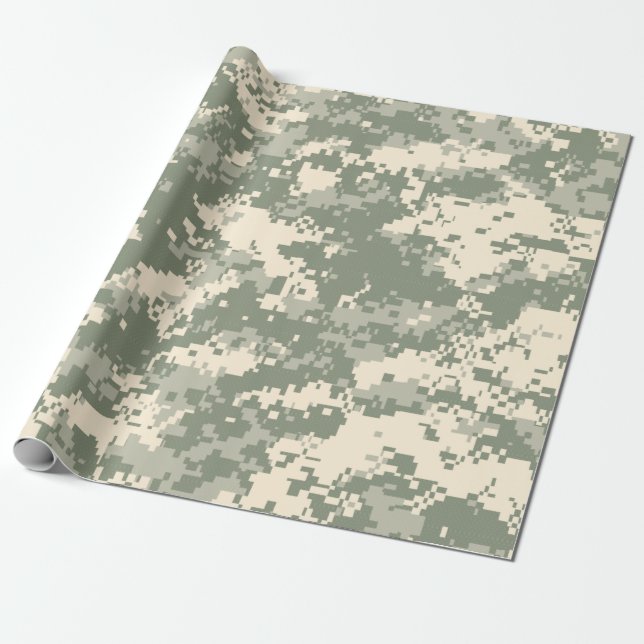"DIGITAL CAMO" WRAPPING PAPER (Unrolled)