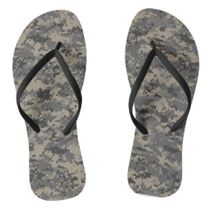 Digital camouflage military army pixel camo print thongs