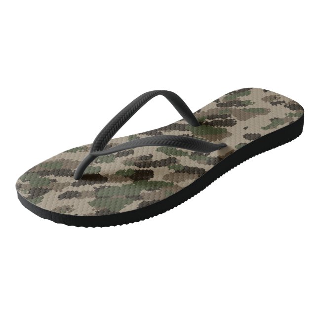 Digital Camouflage  Thongs (Angled)