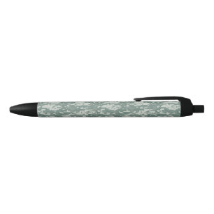Digital Camouflage Woodland Black Ink Pen