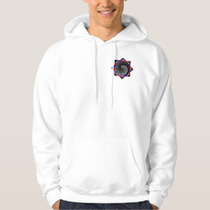 Digital Chequered Yin Yang by Kenneth Yoncich Hoodie