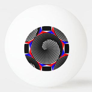 Digital Chequered Yin Yang by Kenneth Yoncich Ping Pong Ball