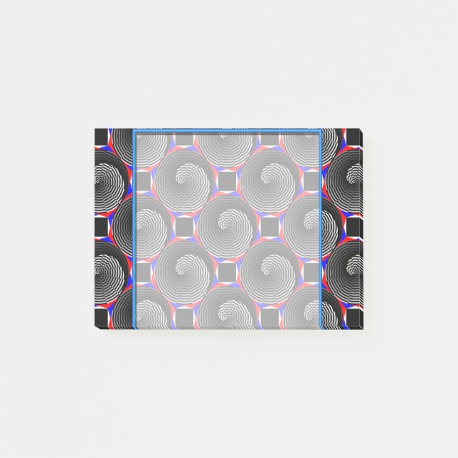 Digital Chequered Yin Yang by Kenneth Yoncich Post-it Notes (Front)
