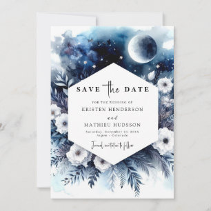 Digital Chic Moonlit Wedding Save The Date
