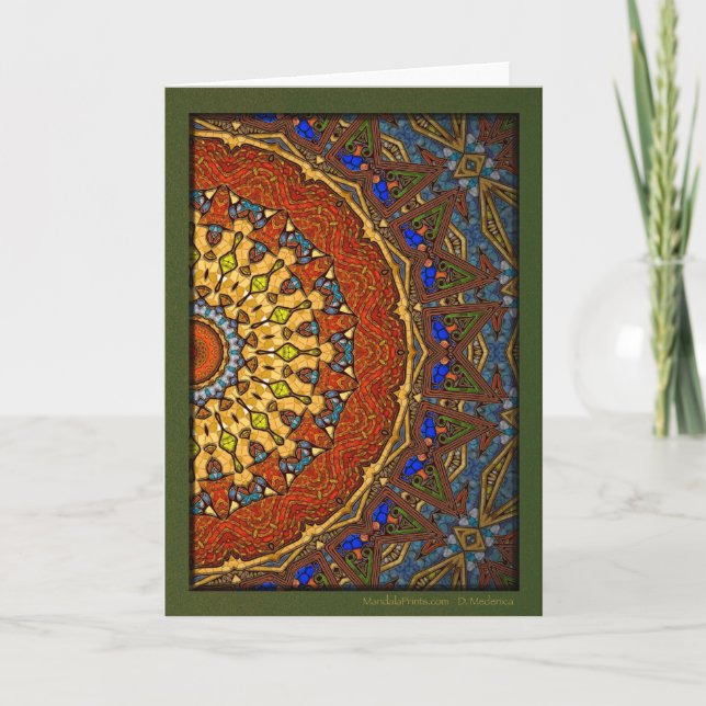 Digital Christmas Mandala Holiday Card (Front)