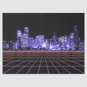 Digital City Grid Tissue Paper