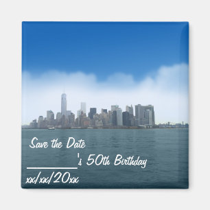 Digital Clear Sky in NYC Save the Date Magnet