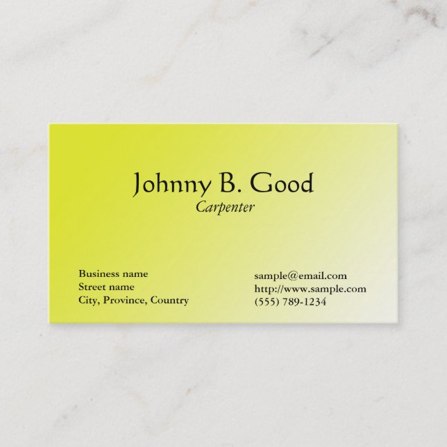 Digital colour,green and yellow business card (Front)
