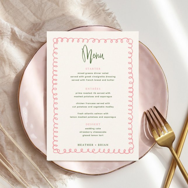 Digital Colourful Pink and Green Wave Invitation (Creator Uploaded)