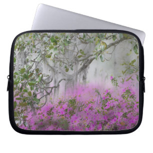 Digital Composite of Azaleas and magnolia tree Laptop Sleeve