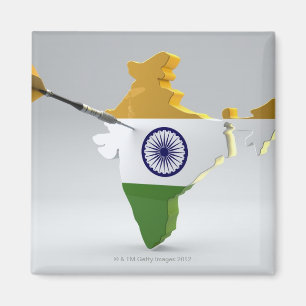 Digital Composite of India Magnet