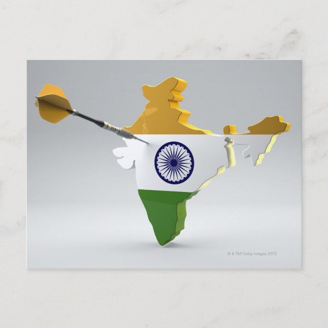 Digital Composite of India Postcard (Front)