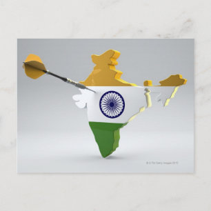 Digital Composite of India Postcard