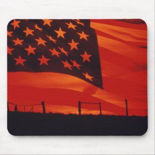 Digital composite of the American Flag Mouse Pad