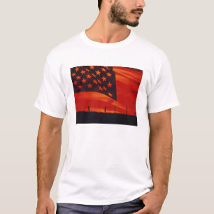 Digital composite of the American Flag T-Shirt