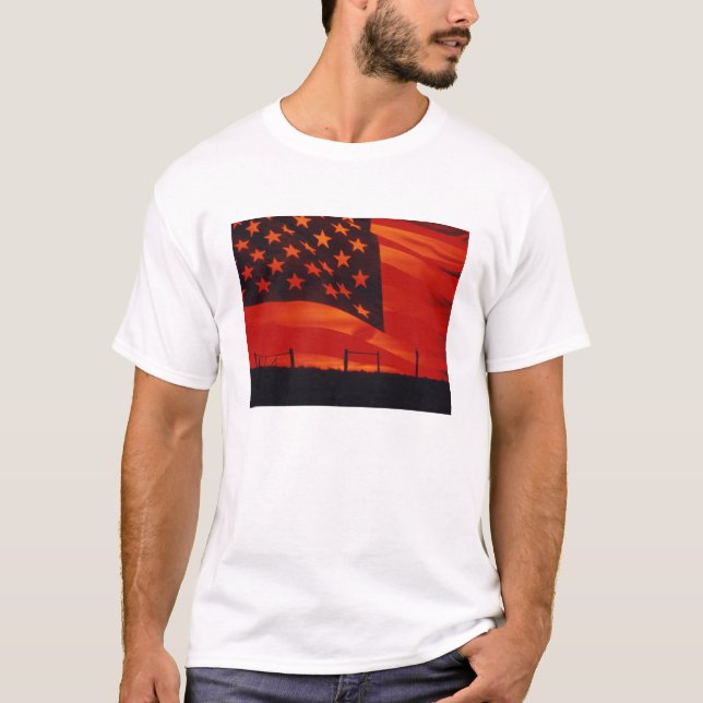 Digital composite of the American Flag T-Shirt (Front)