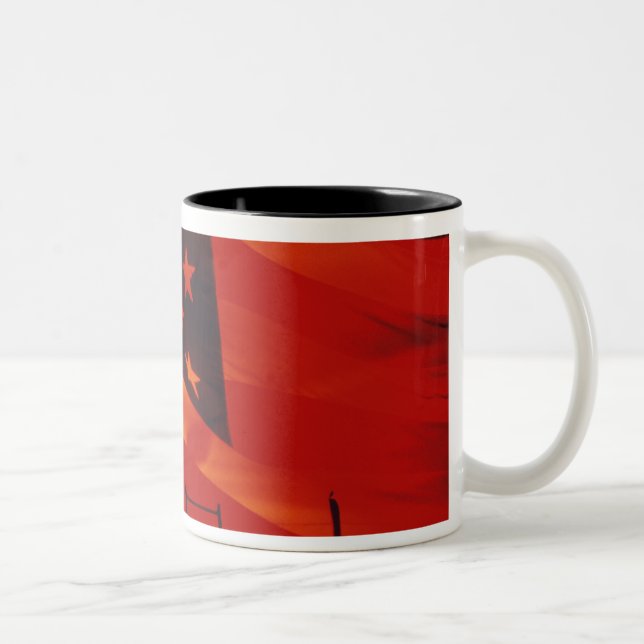 Digital composite of the American Flag Two-Tone Coffee Mug (Right)